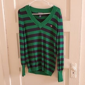 Polo Jeans Ralph Lauren green/navy striped sweater